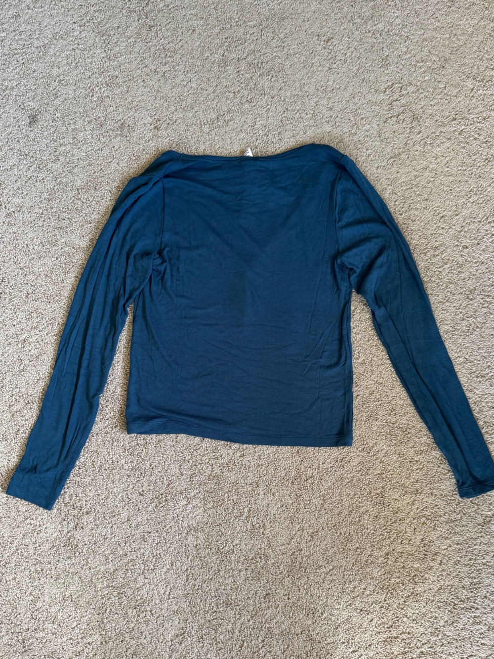 Victoria's Secret Teal Long-Sleeve Henley Top & Shorts Pajama Set - Picture 6 of 6